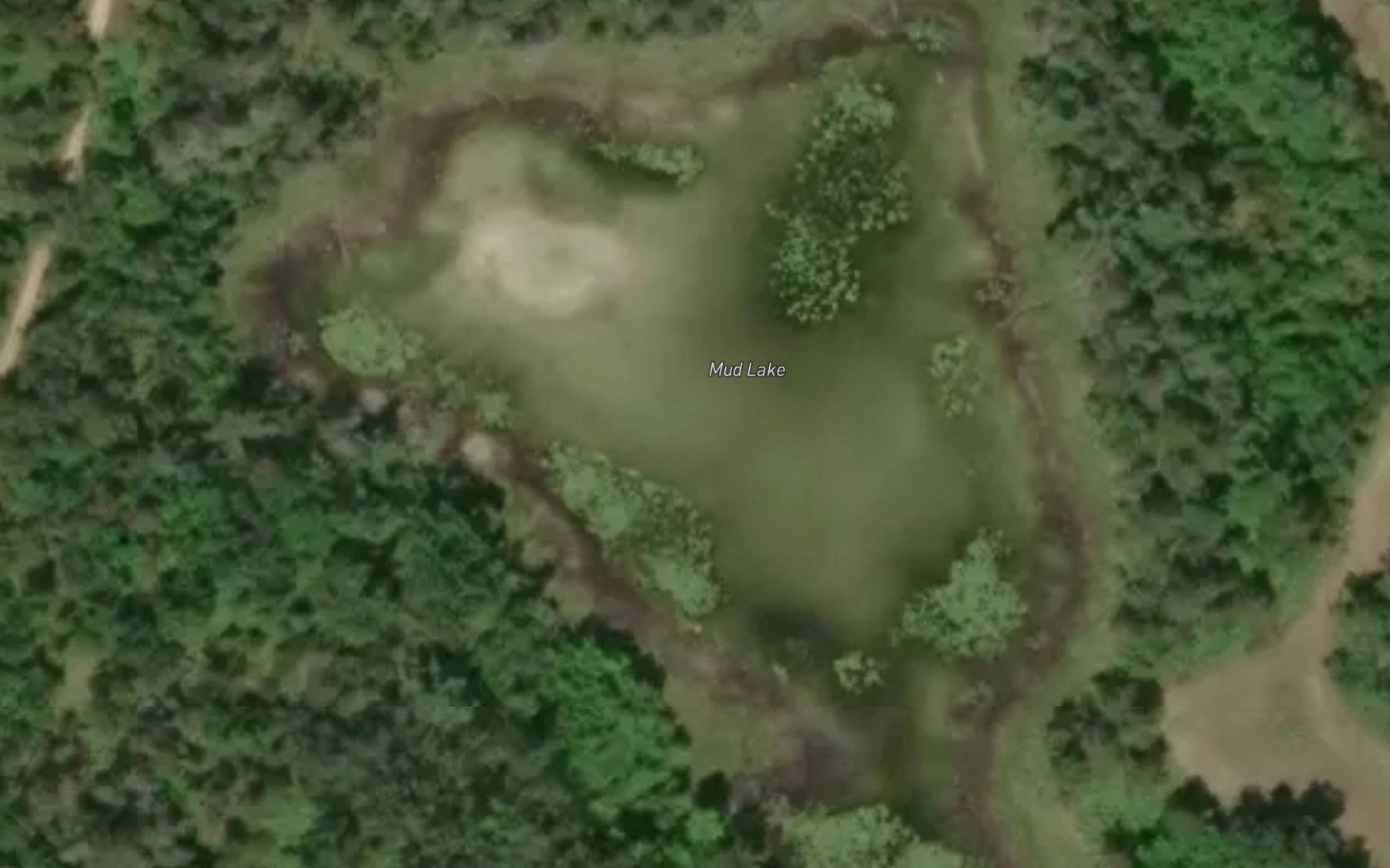 Satellite map of the Mud Lake