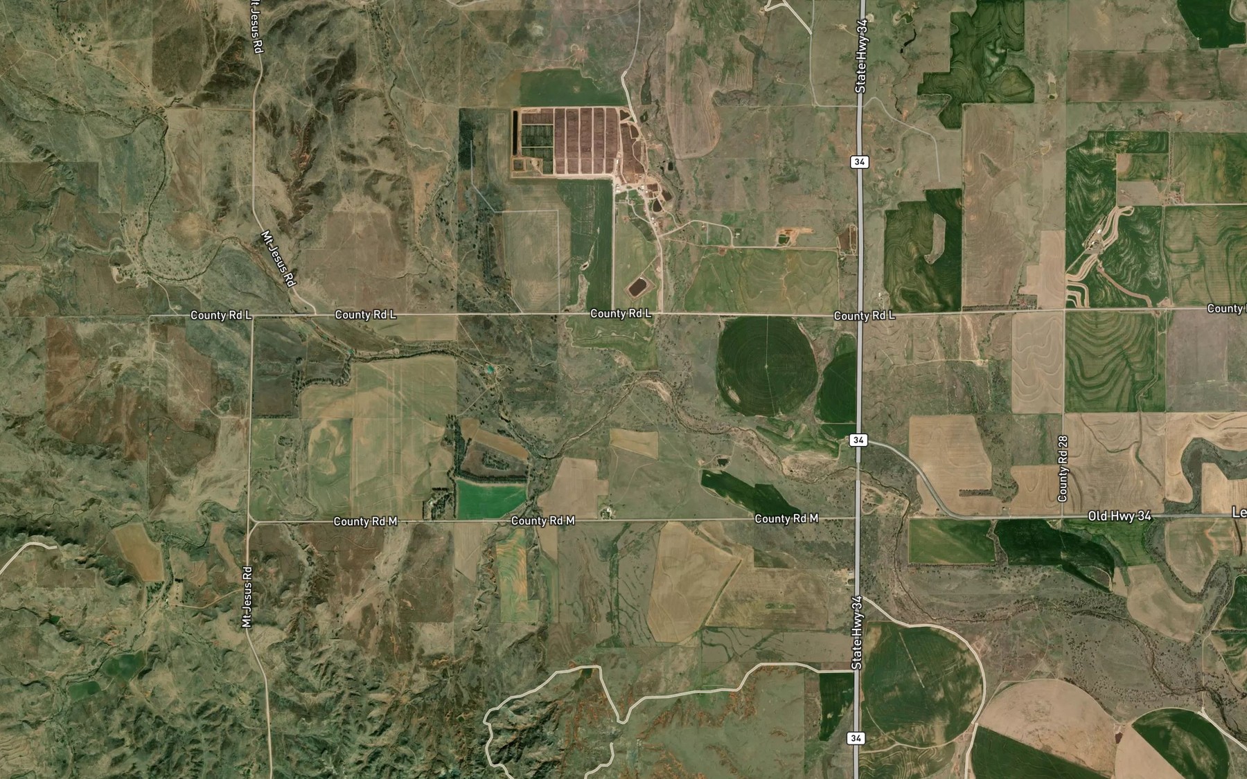 Satellite map of the Fish Creek