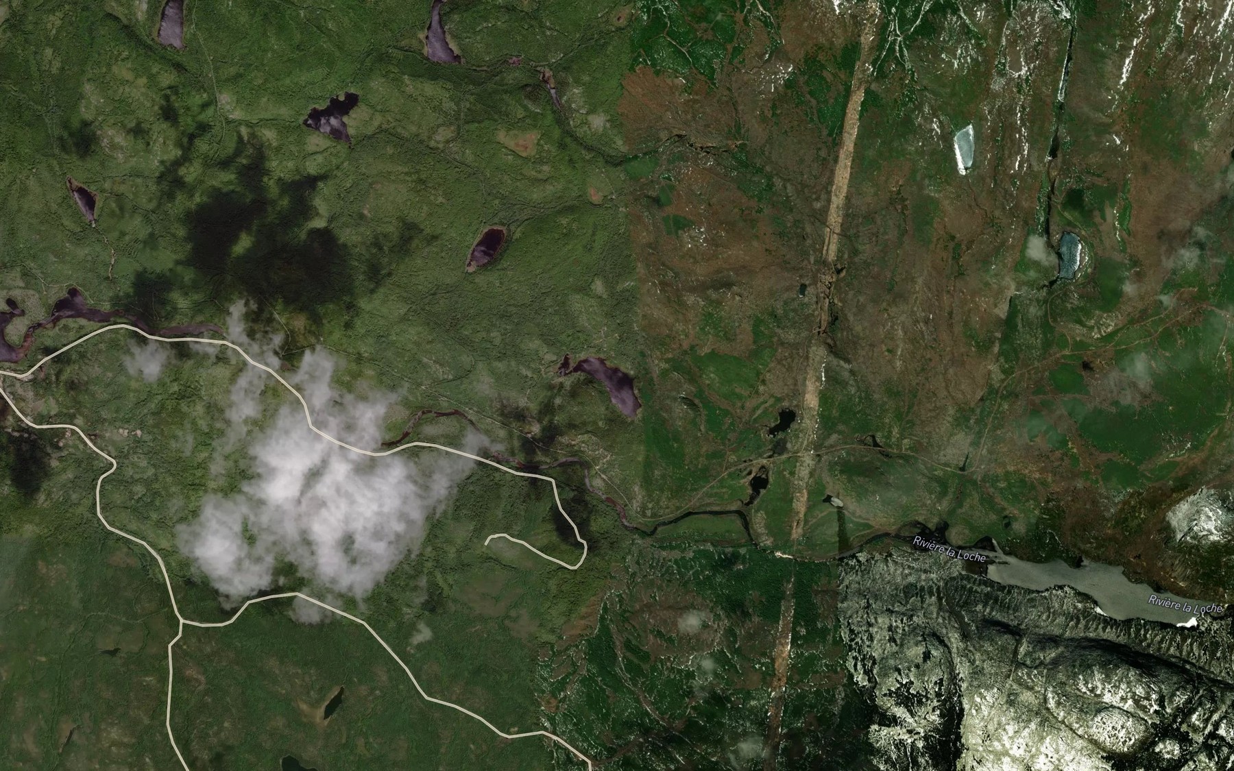 Satellite map of the Lac Natal