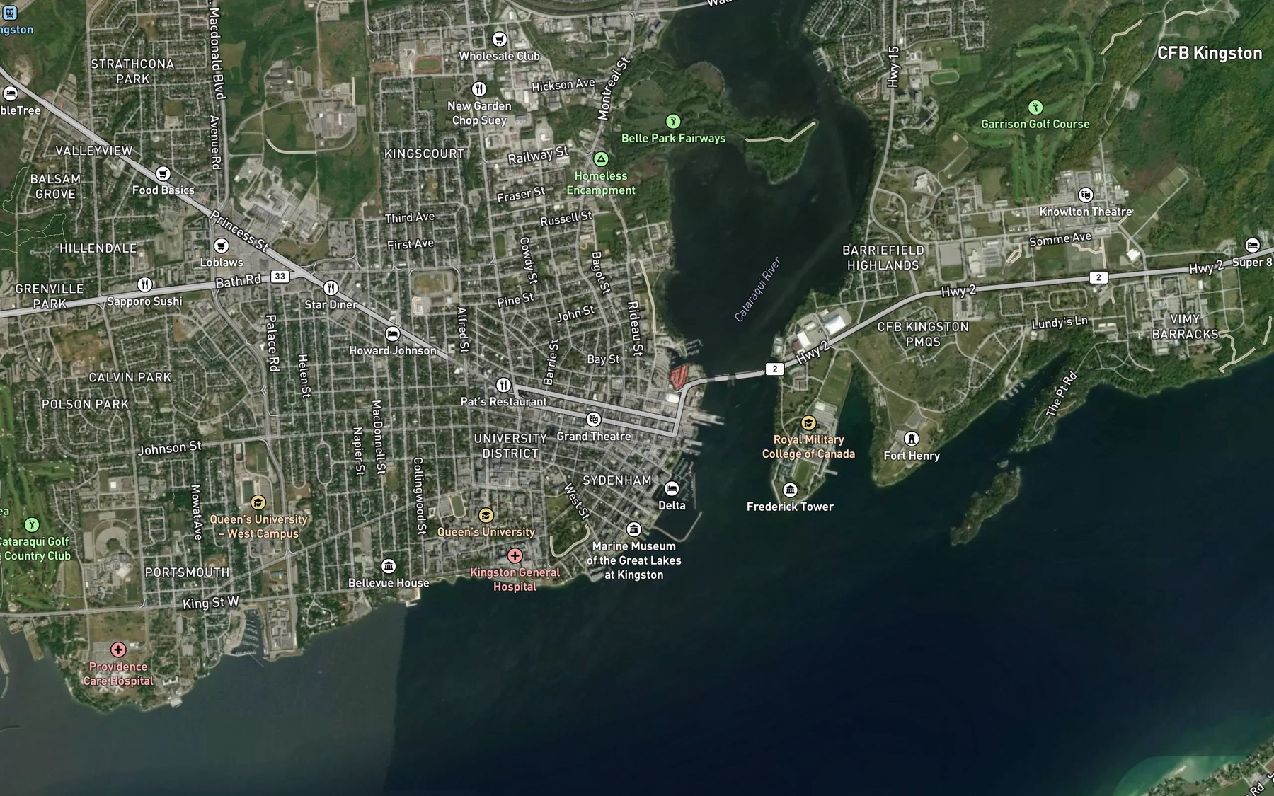 Satellite map of the Anglin Bay