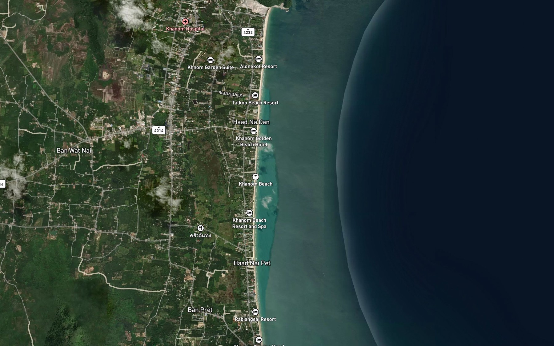 Satellite map of the Ao Na Dan