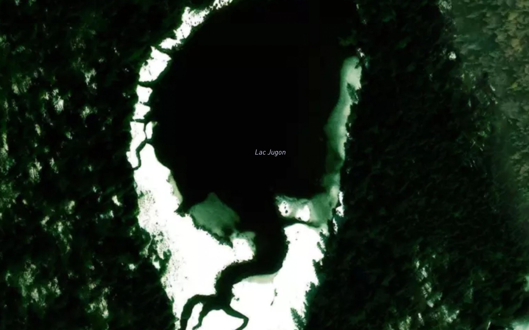 Satellite map of the Lac Jugon