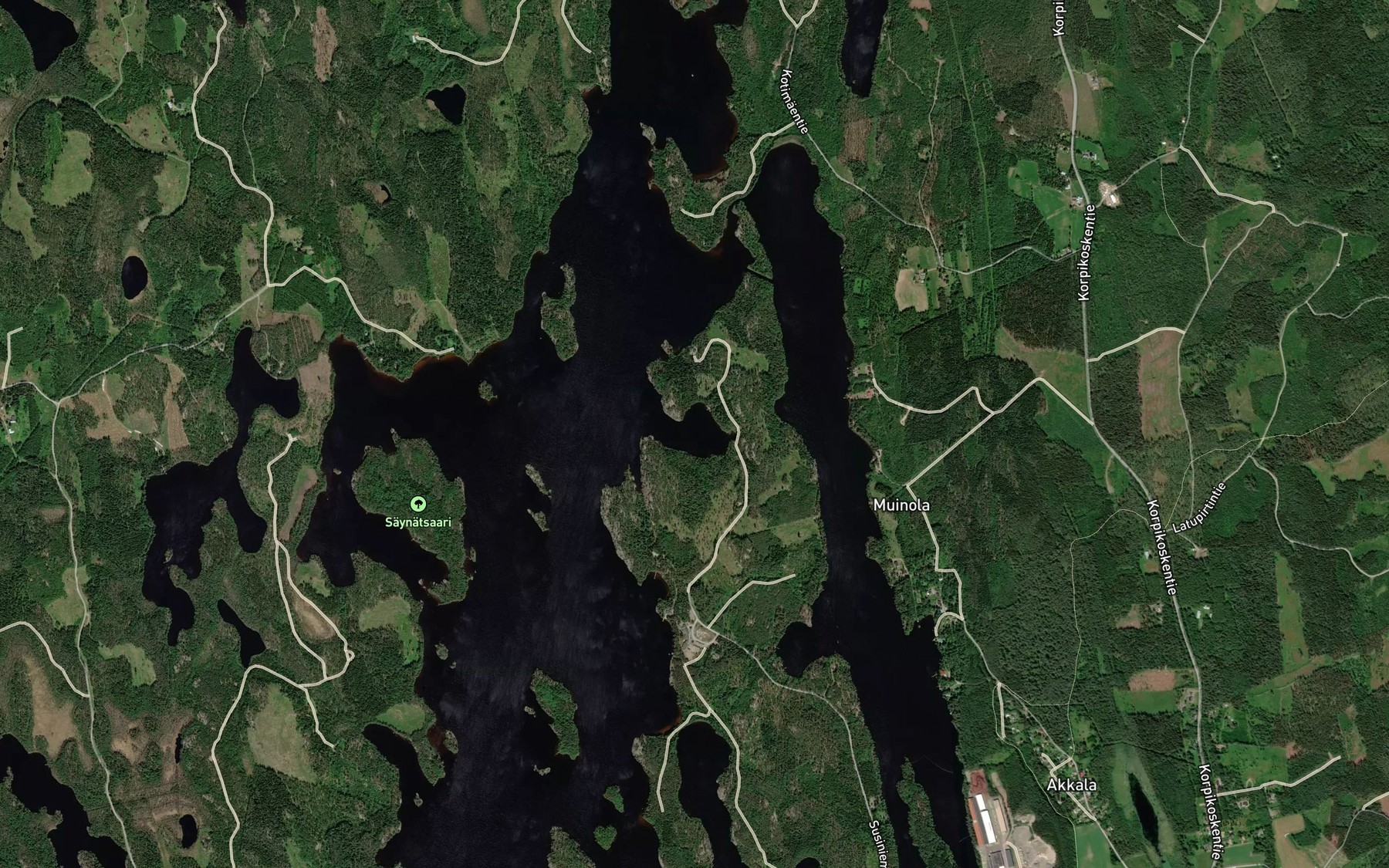 Satellite map of the Karkkuuslahti