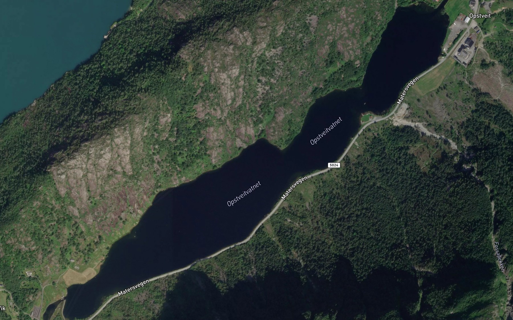 Satellite map of the Blaelva
