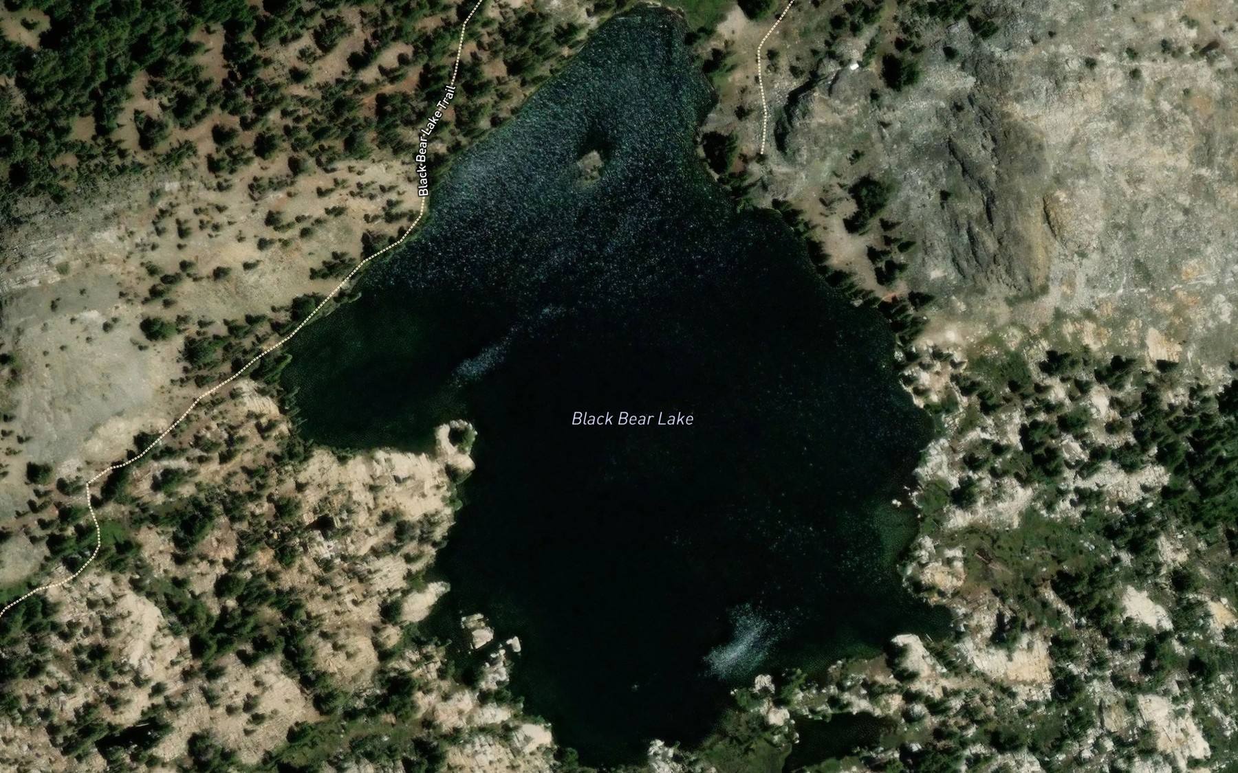 Satellite map of the Black Bear Lake