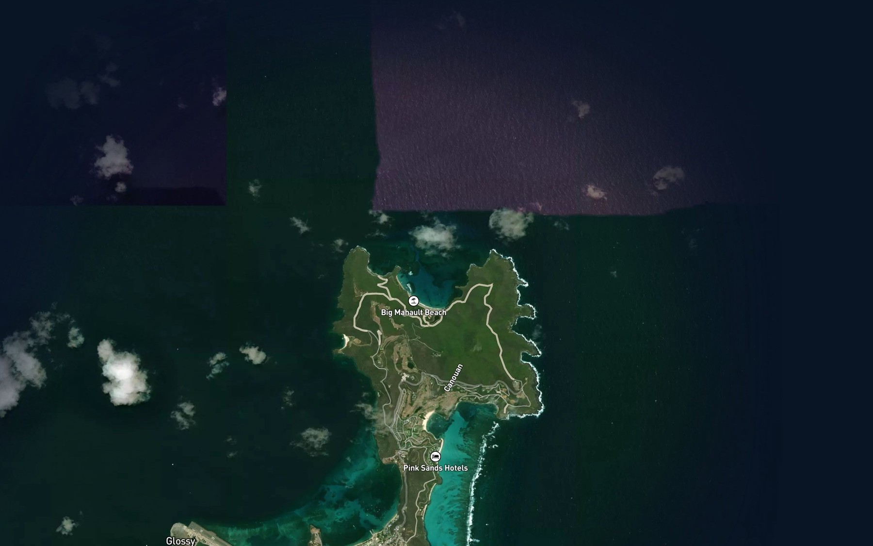 Satellite map of the Mahault Bay