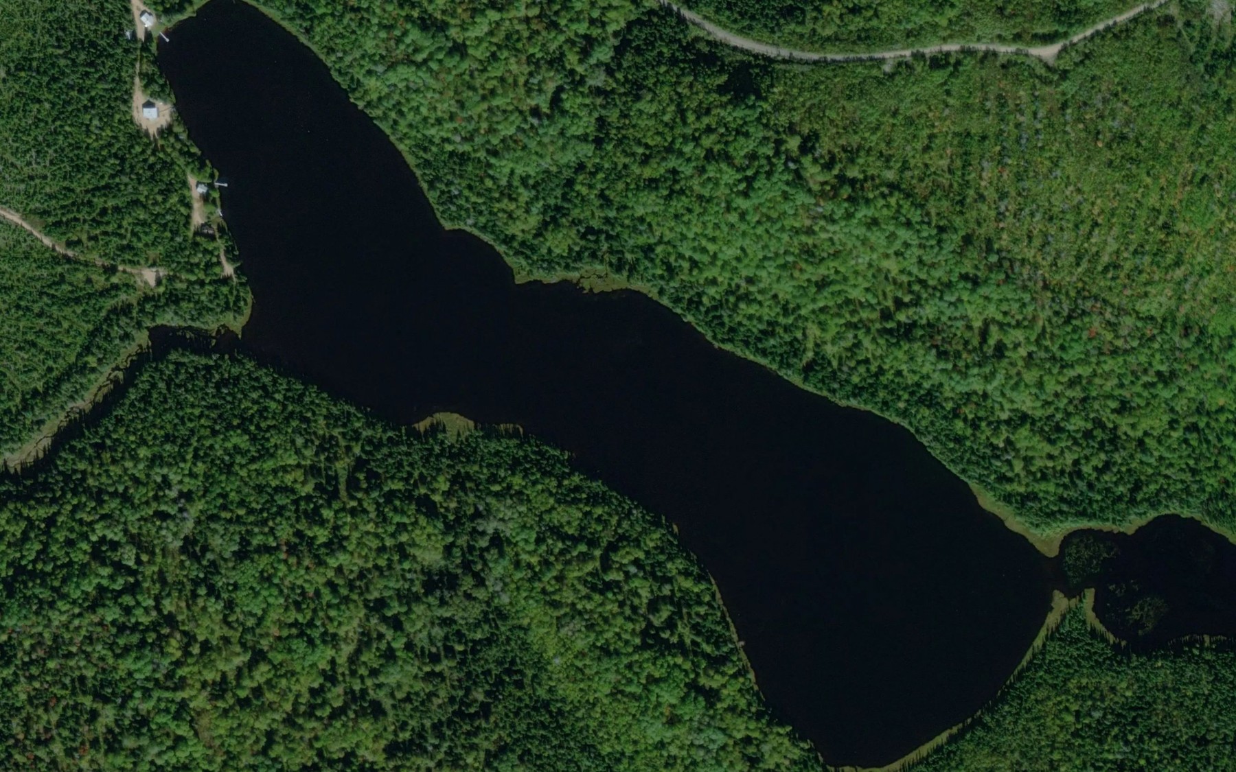 Satellite map of the Lac de la Corneille