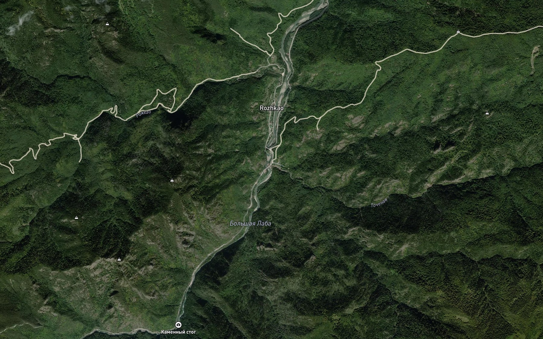 Satellite map of the Tochenaya