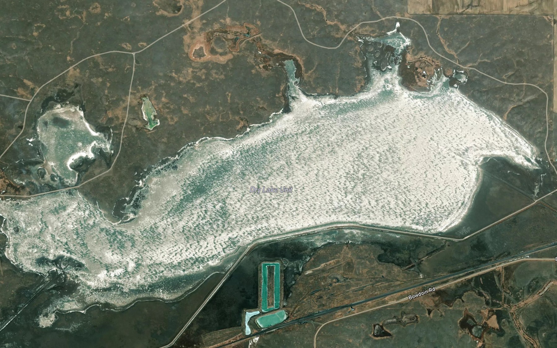 Satellite map of the Dry Lake Unit