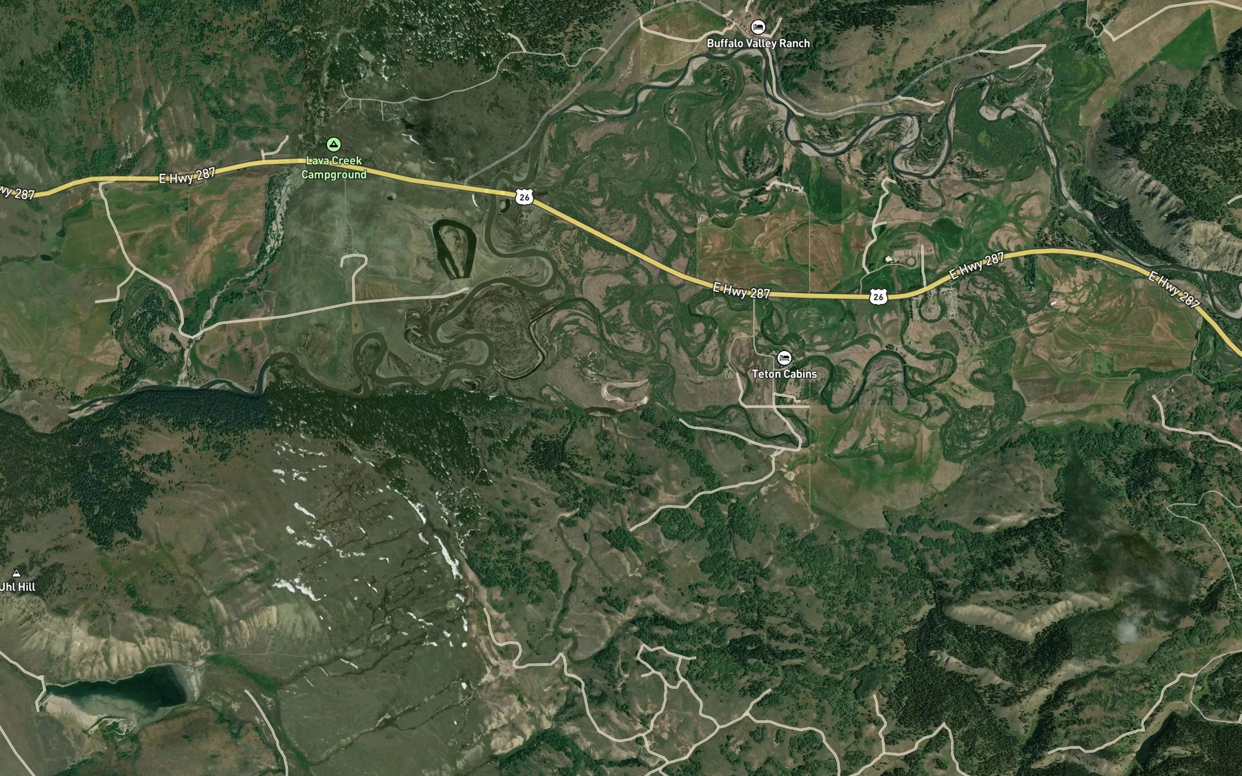 Satellite map of the Halfmoon Lake