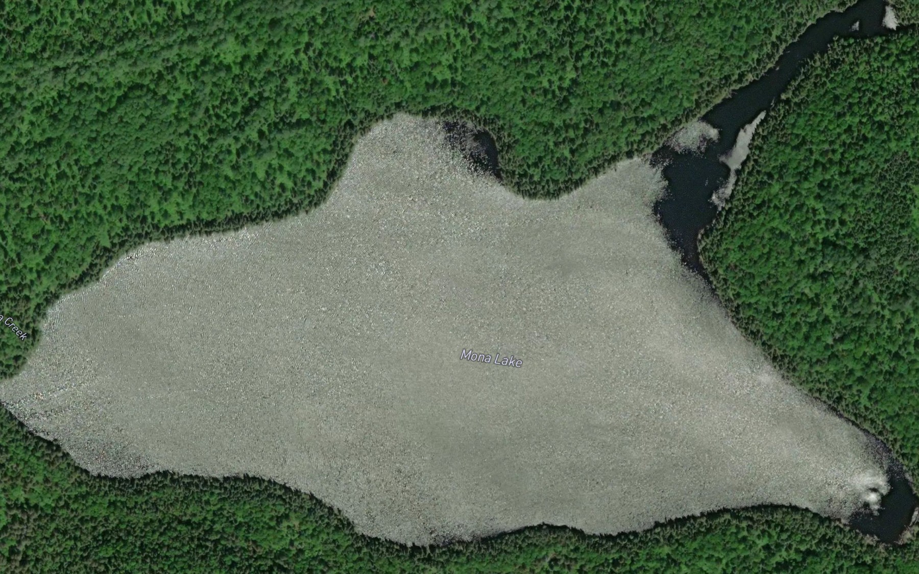 Satellite map of the Mona Lake