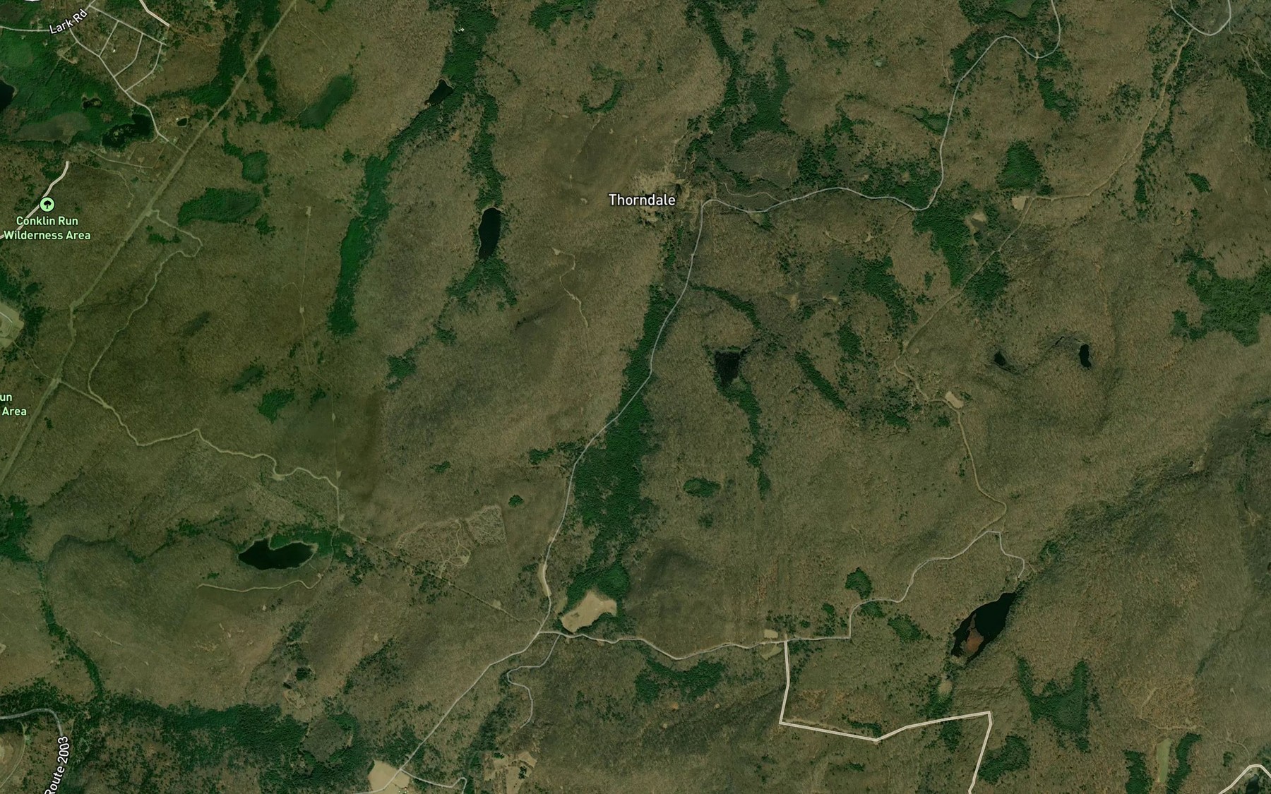 Satellite map of the Glass Creek Pond