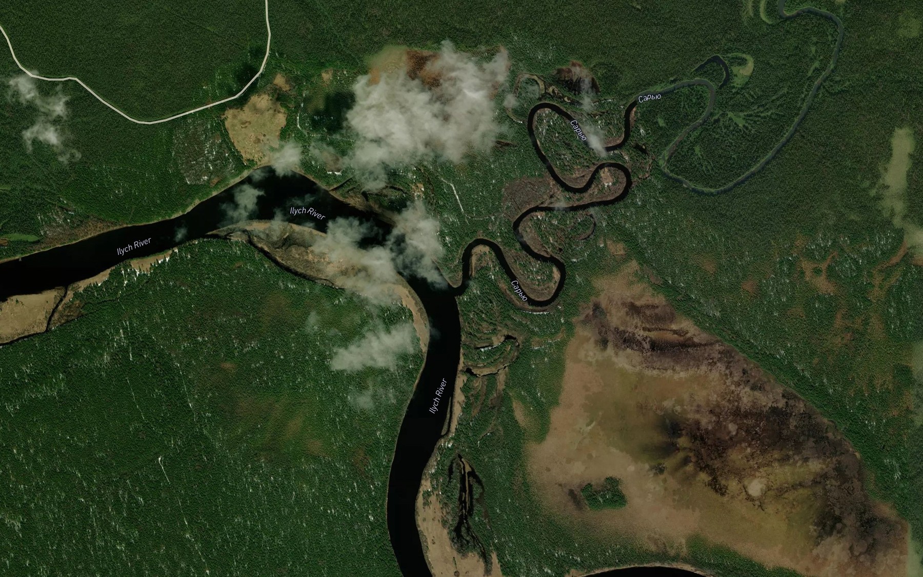 Satellite map of the Sar"yu