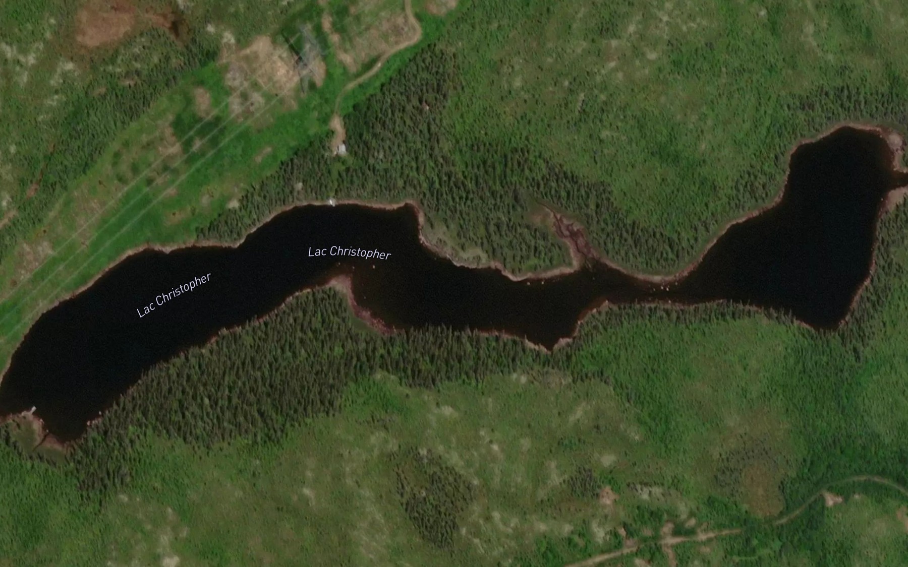 Satellite map of the Lac Christopher