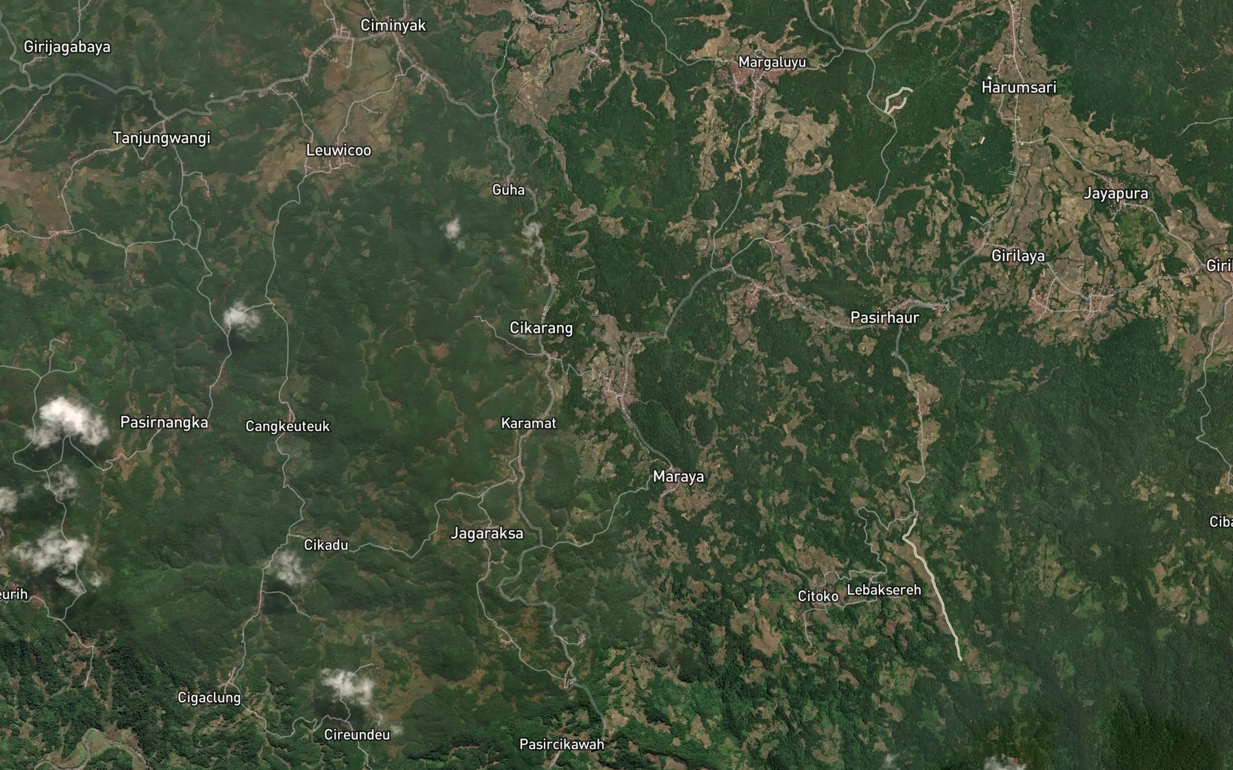 Satellite map of the Ci Cikoneng