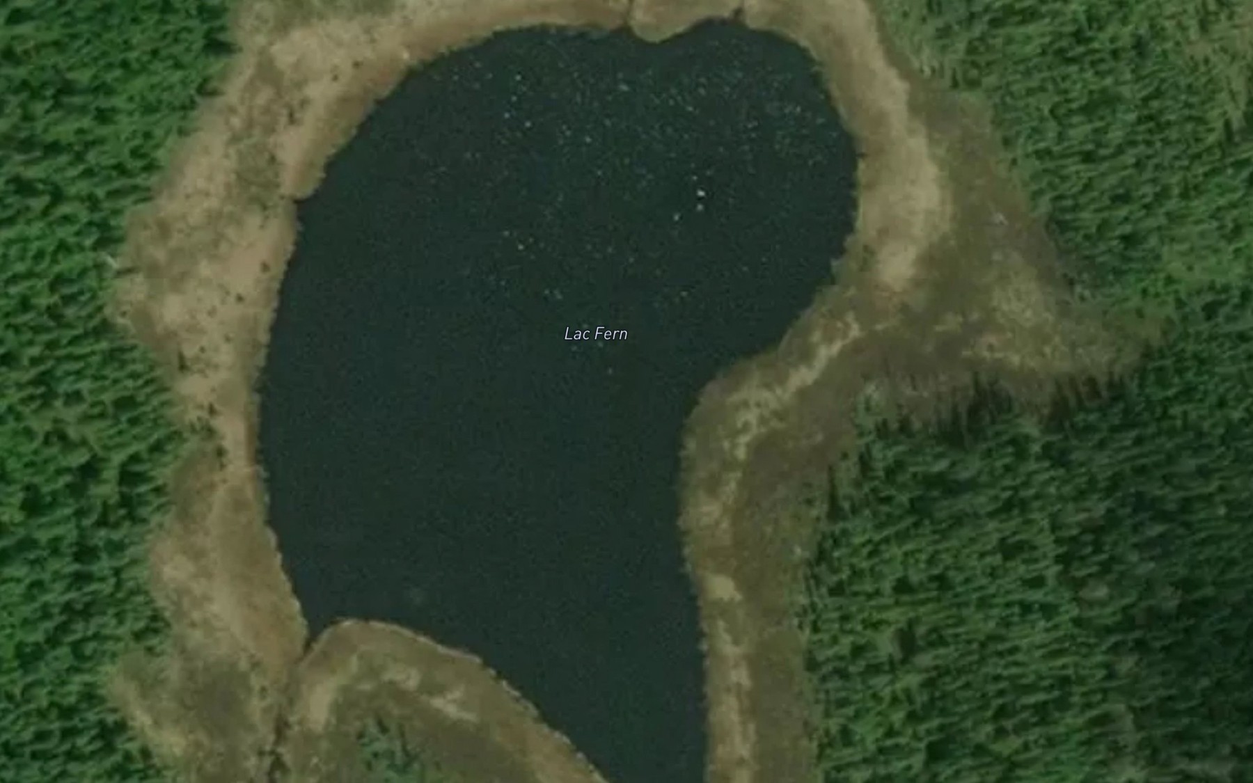 Satellite map of the Lac Fern