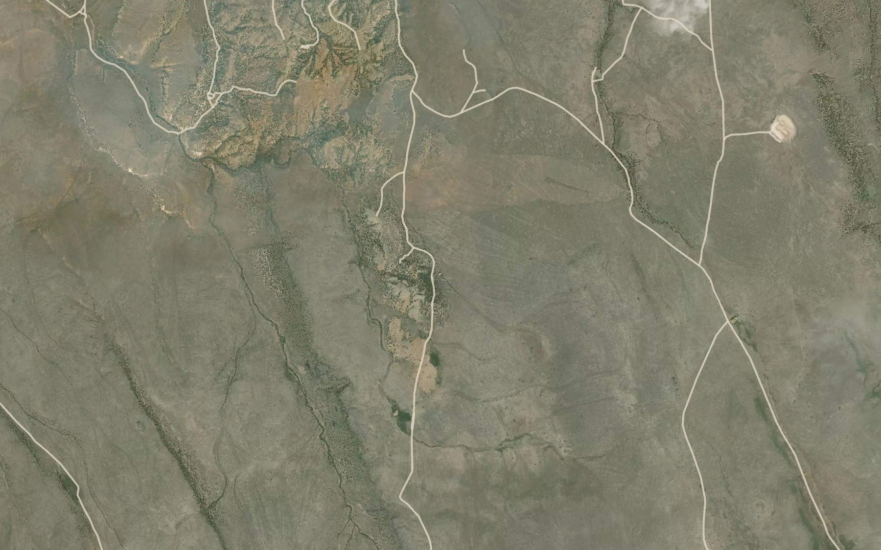 Satellite map of the Sheep Corral Reservoir