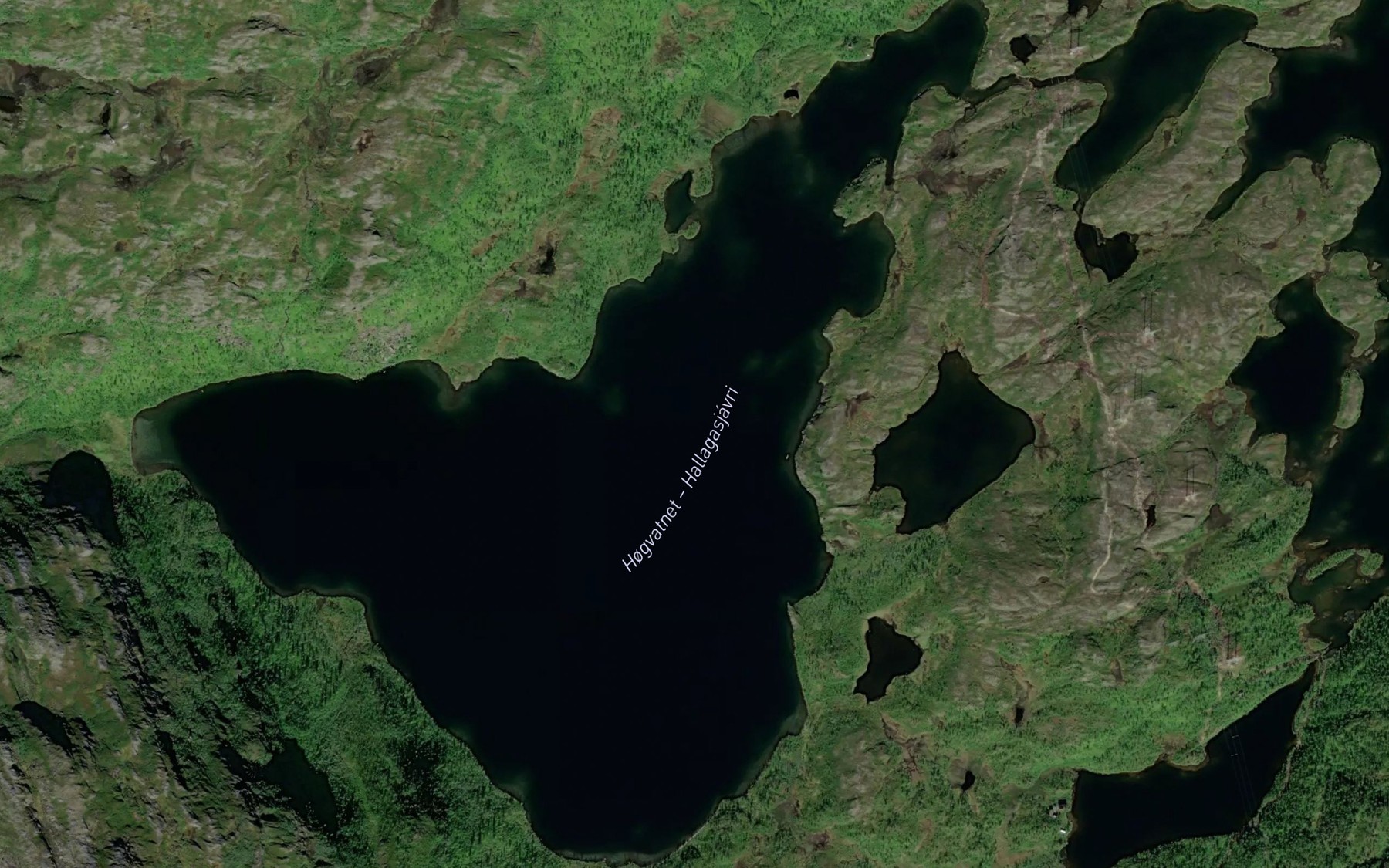 Satellite map of the Hallagasjavri