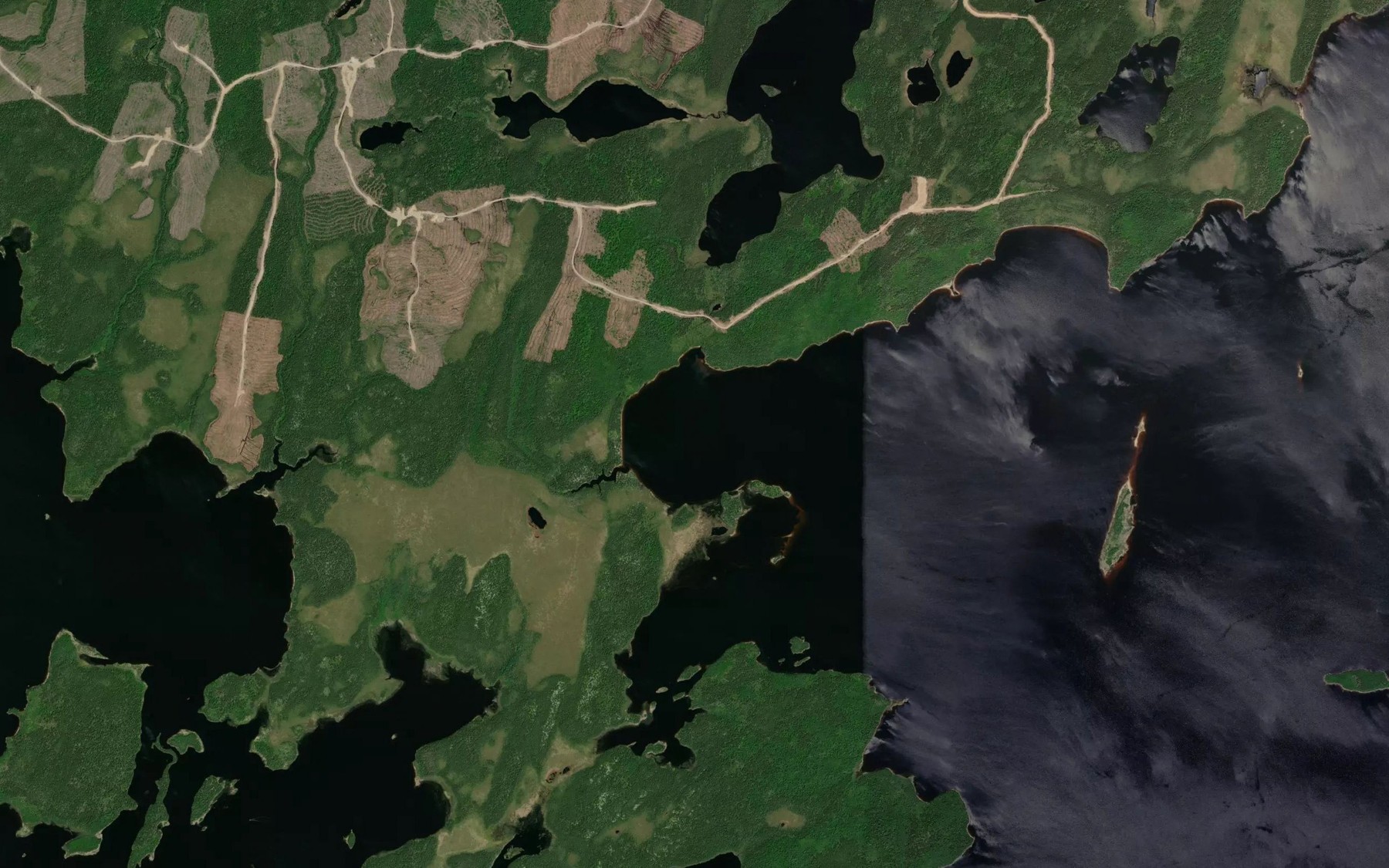 Satellite map of the Baie Wacapiskitek