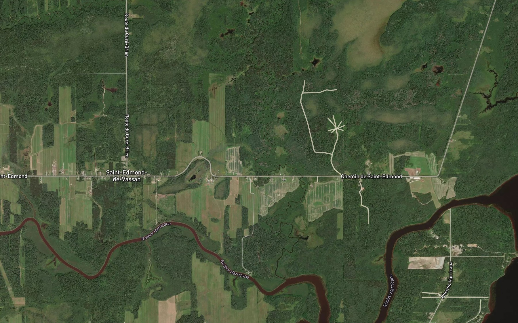 Satellite map of the Ruisseau Vaillancourt