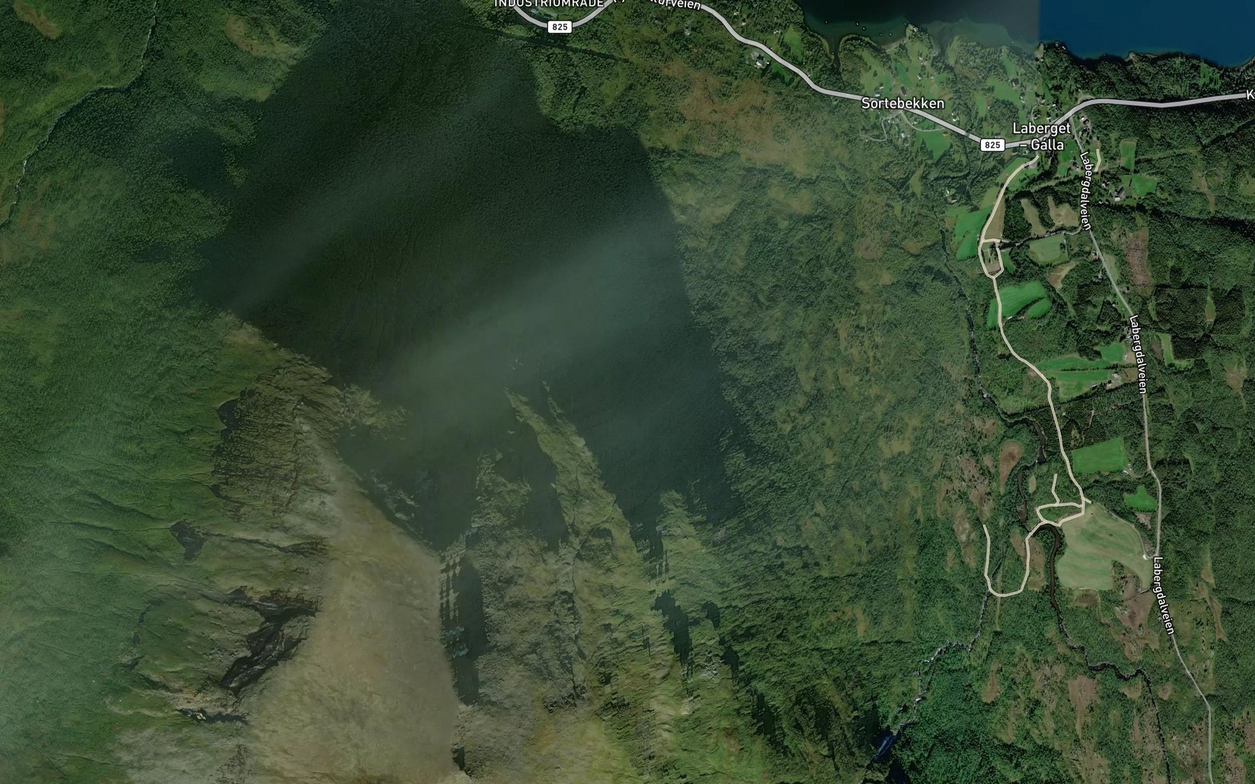 Satellite map of the Pesselva