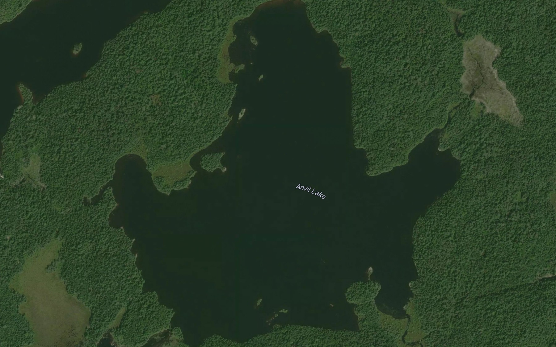 Satellite map of the Anvil Lake