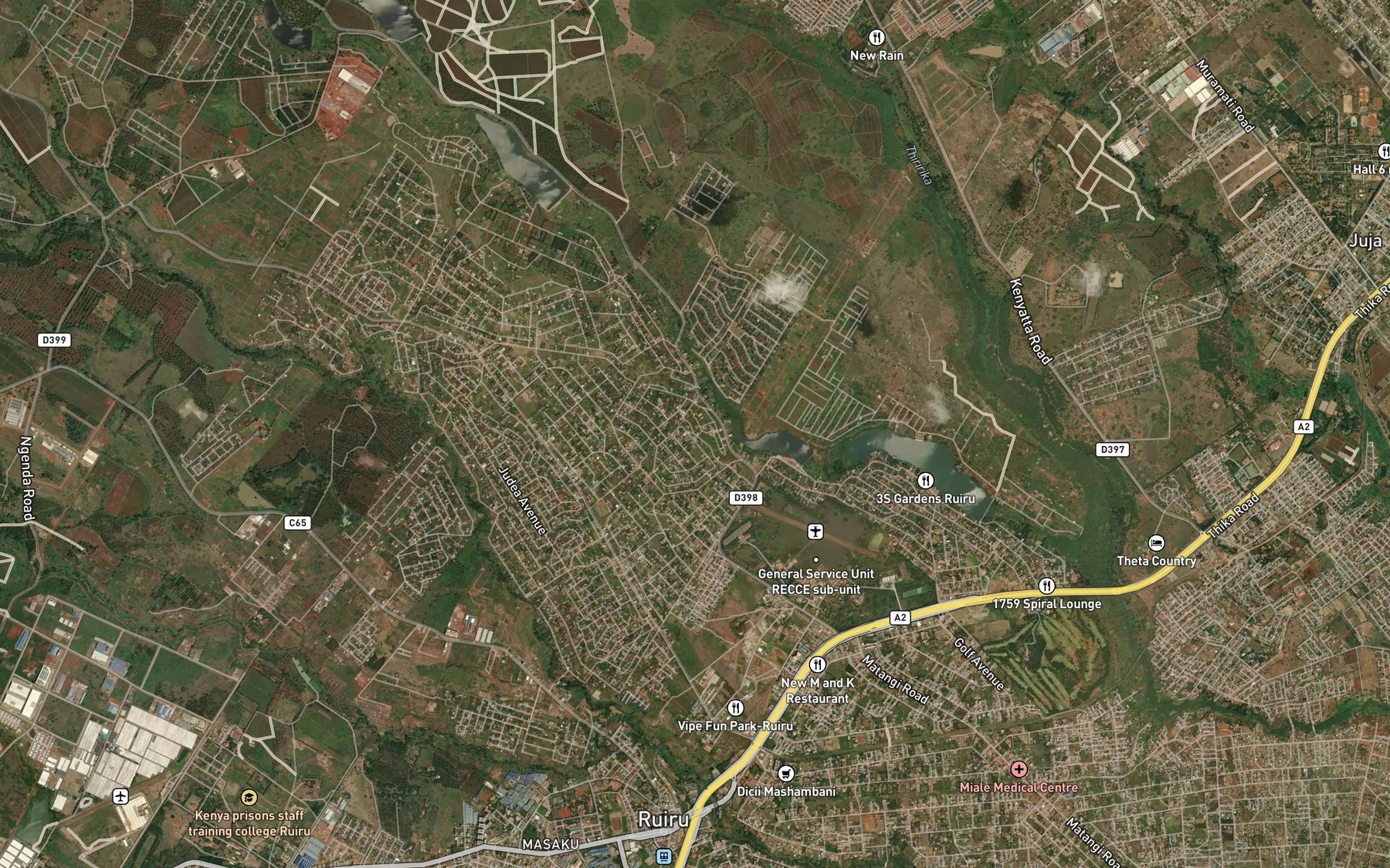 Satellite map of the Mugutha