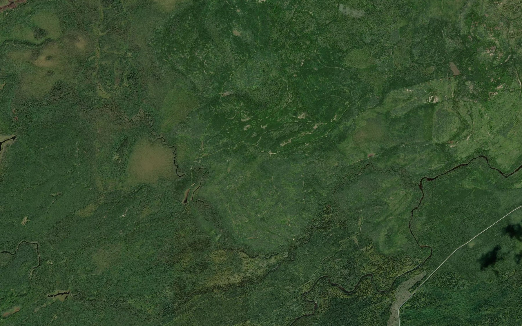 Satellite map of the Lunch Creek