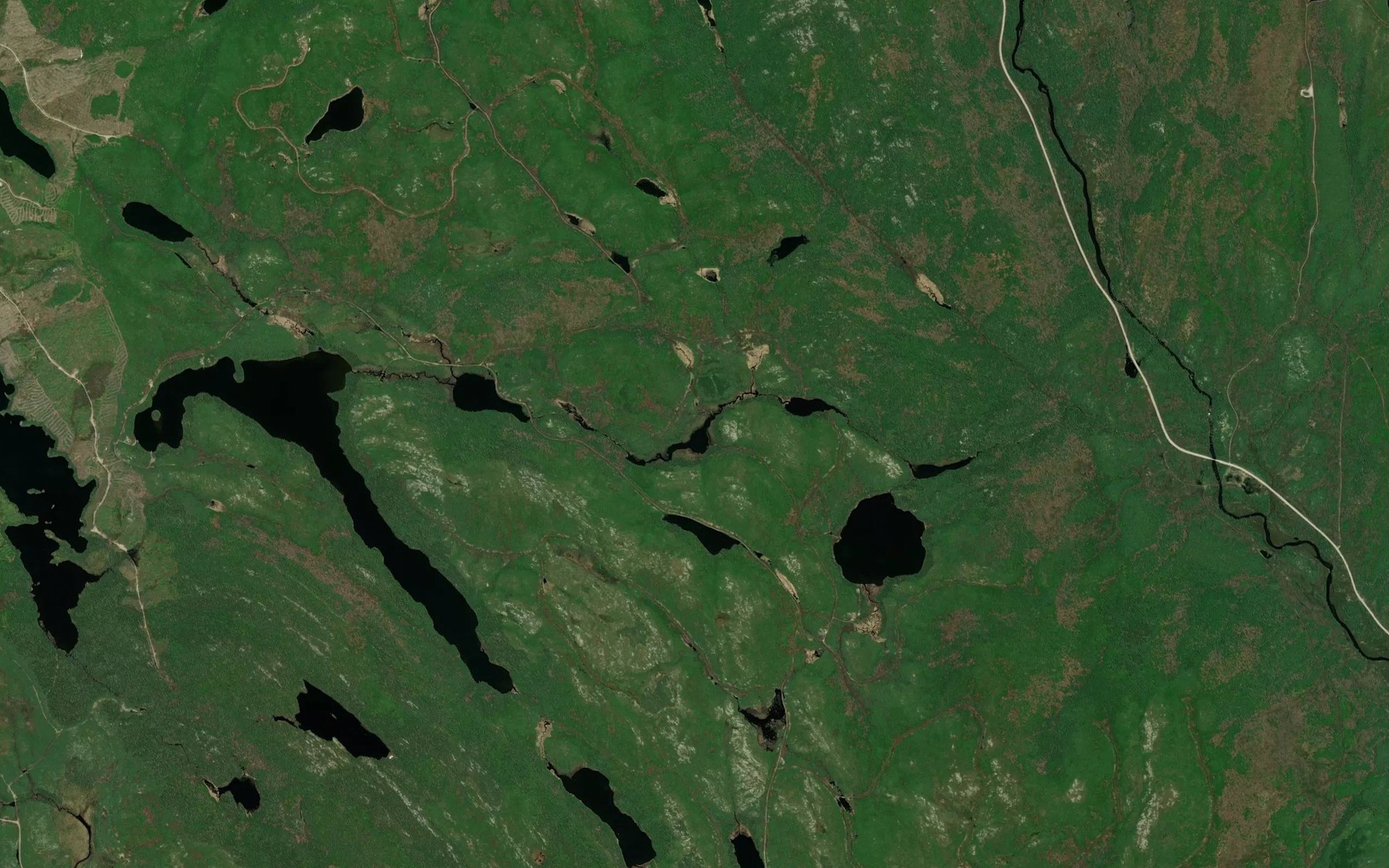 Satellite map of the Lac du Nain