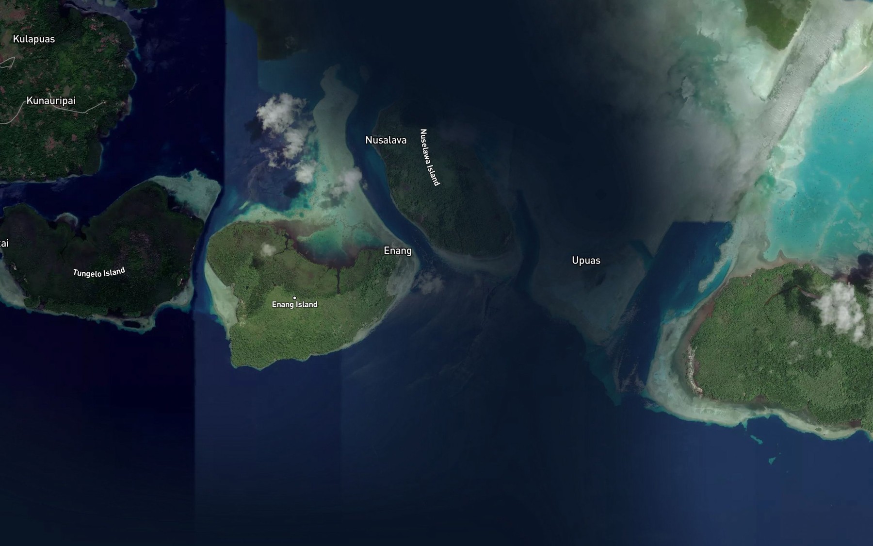 Satellite map of the Planet Channel