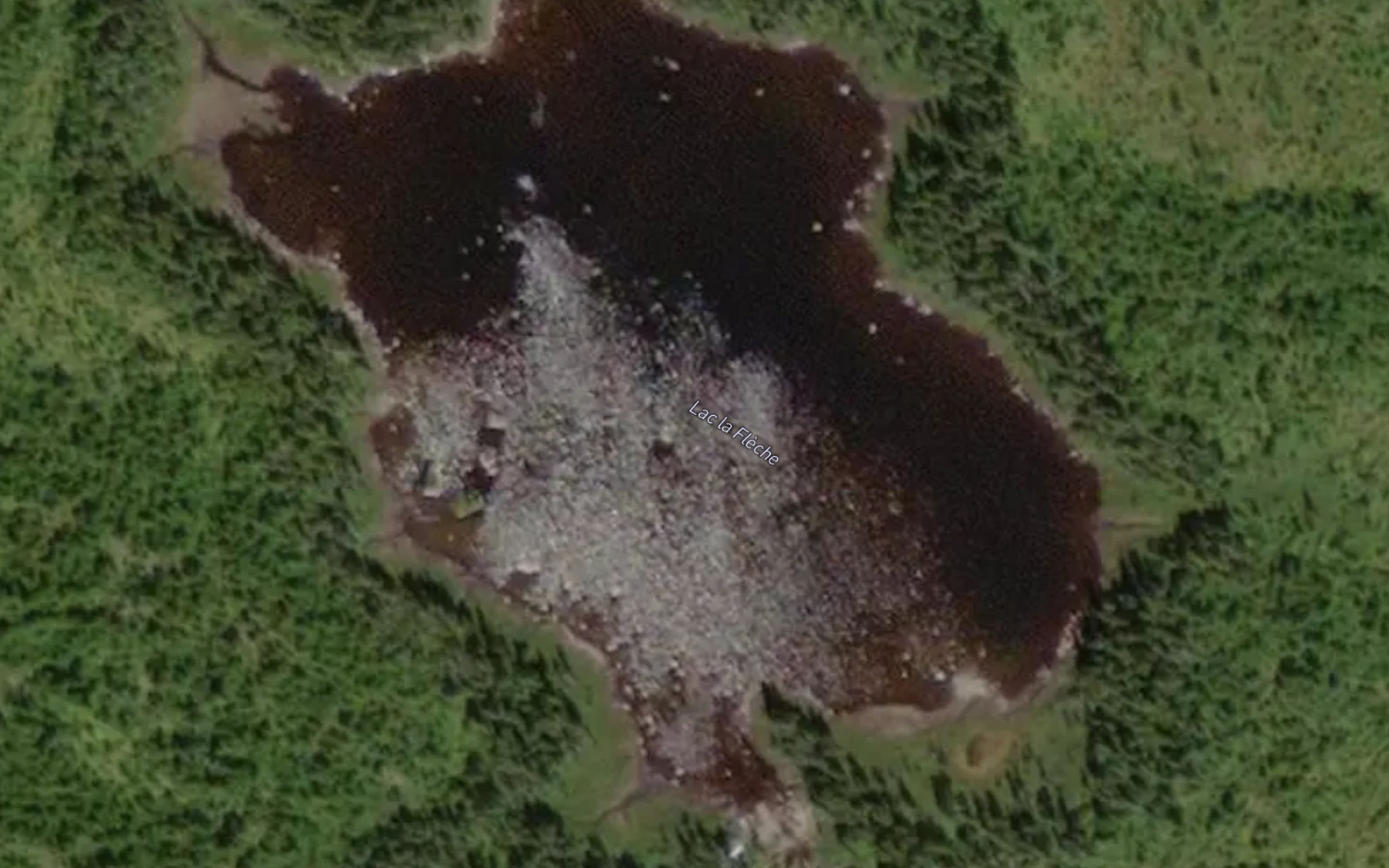 Satellite map of the Lac la Fleche
