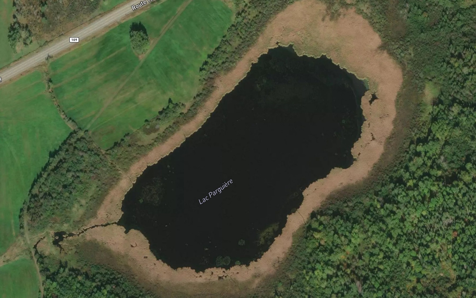 Satellite map of the Lac Parguiere