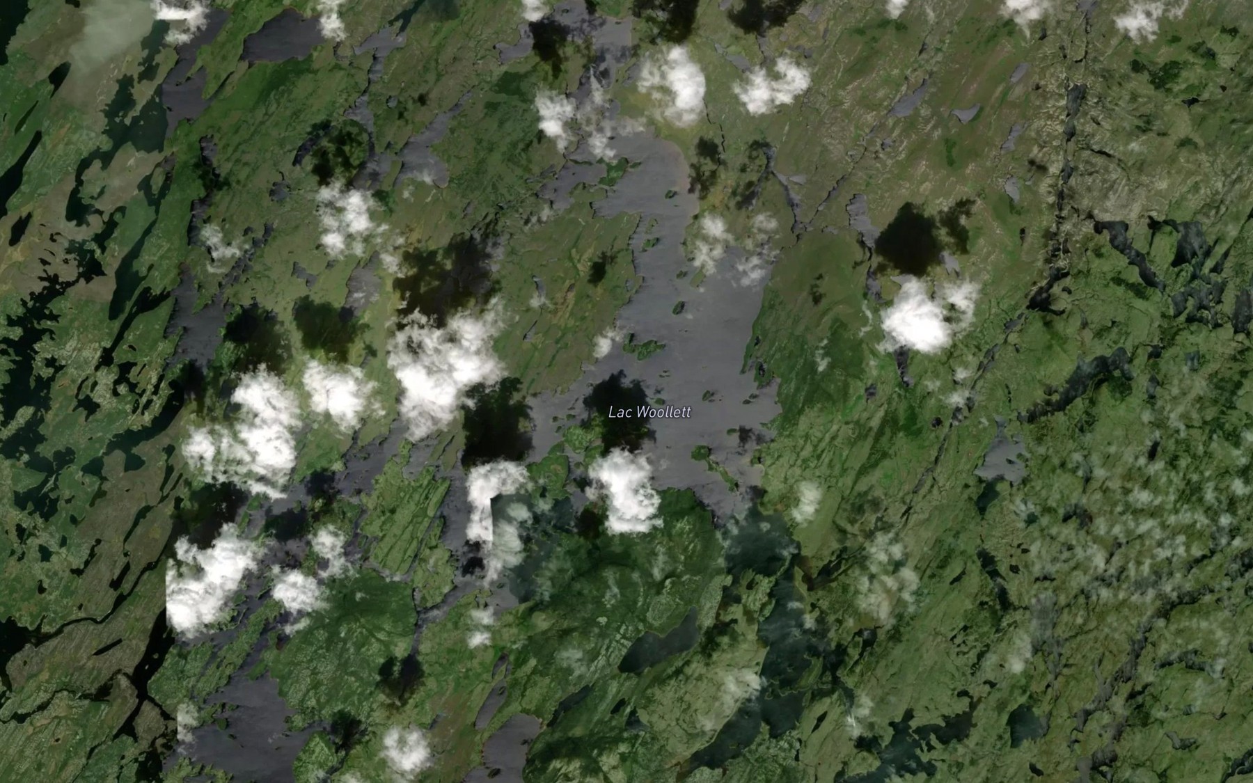 Satellite map of the Lac Woollett