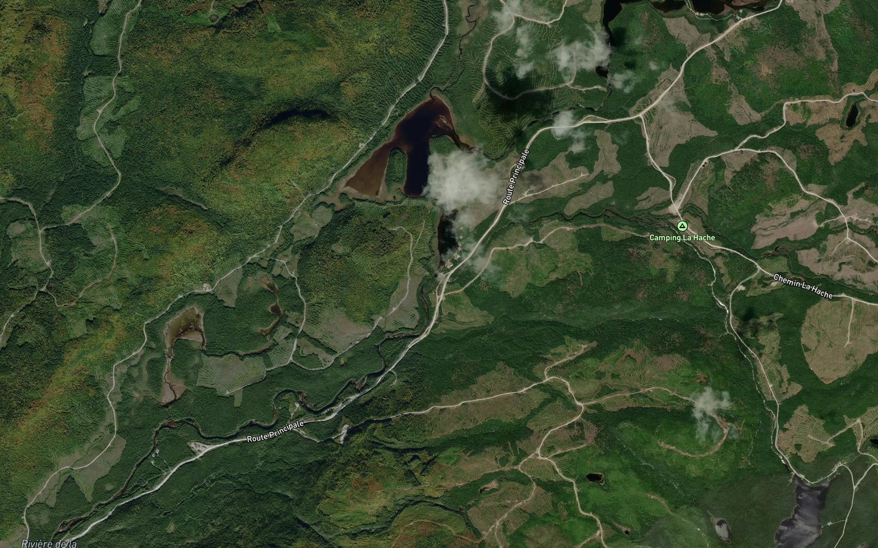 Satellite map of the Riviere a la Hache