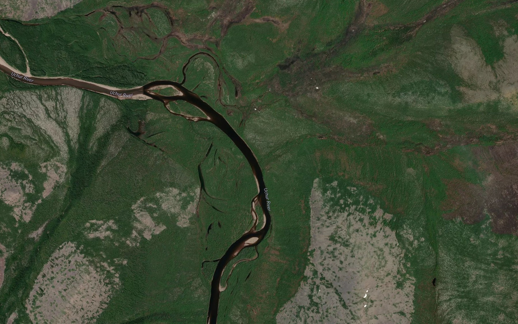 Satellite map of the Verkhnyaya Tangukta