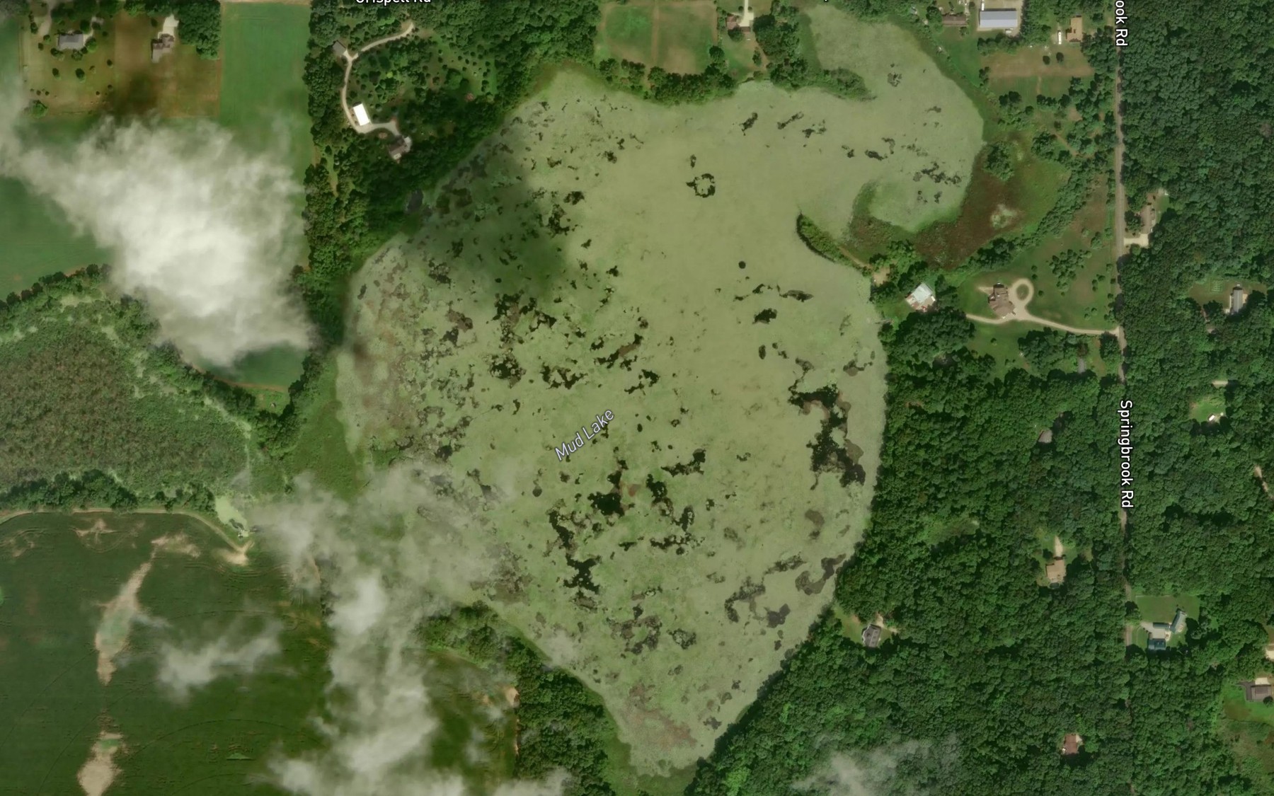 Satellite map of the Mud Lake