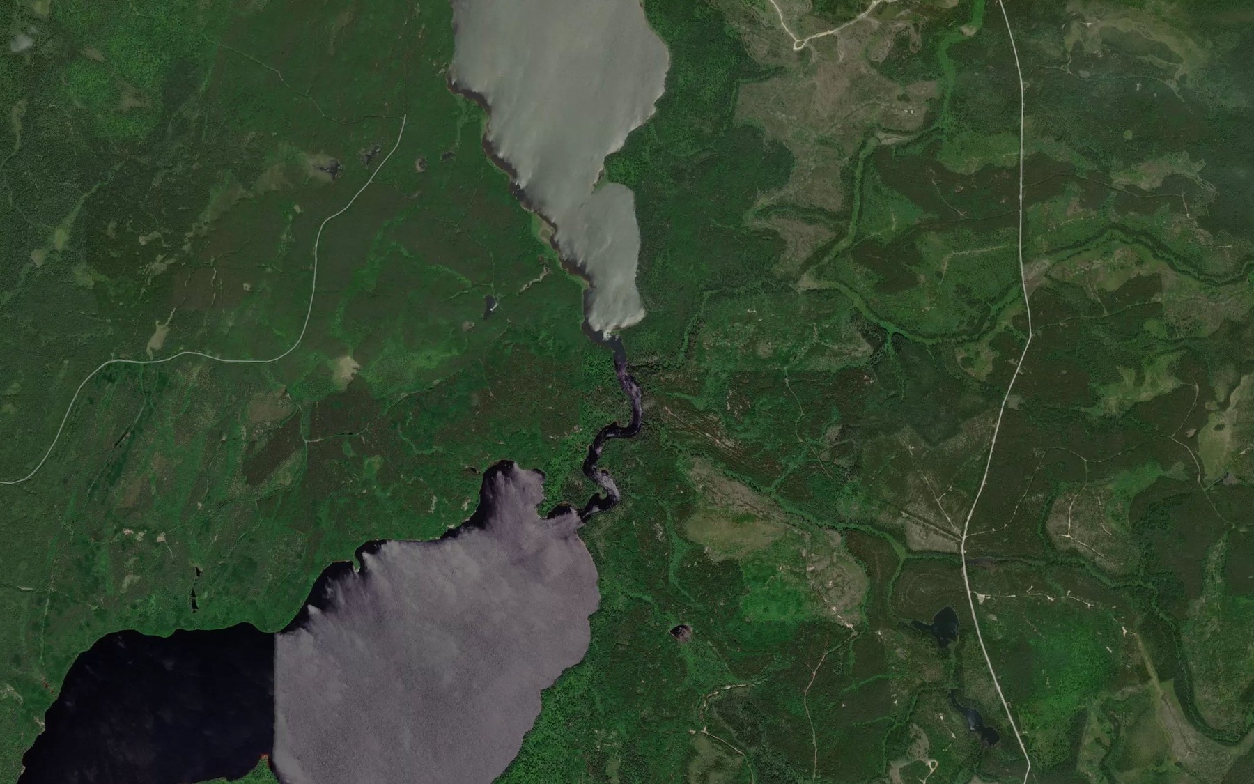 Satellite map of the Cairo Creek