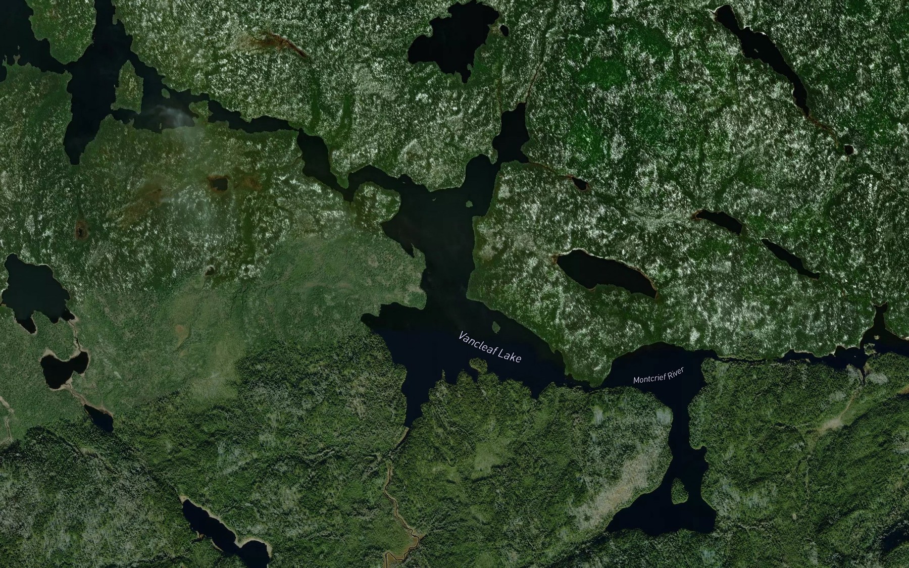 Satellite map of the Vancleaf Lake