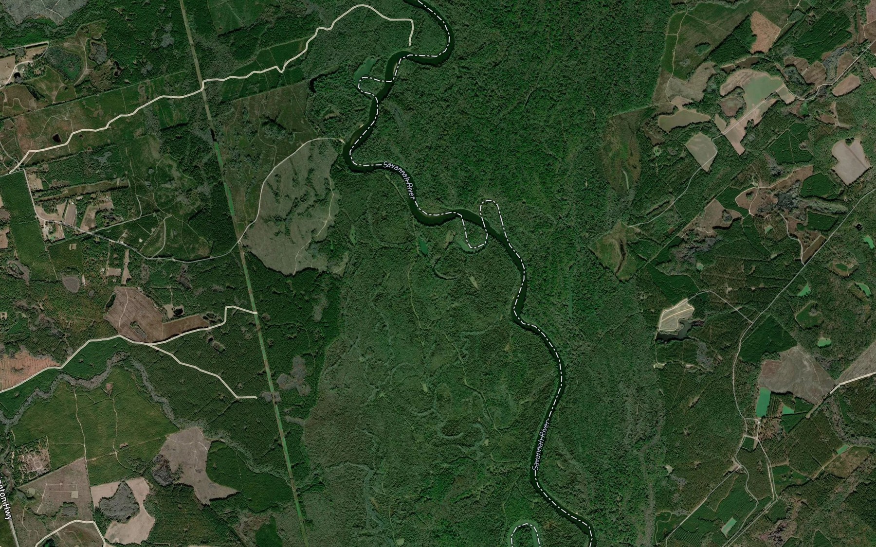 Satellite map of the Old River