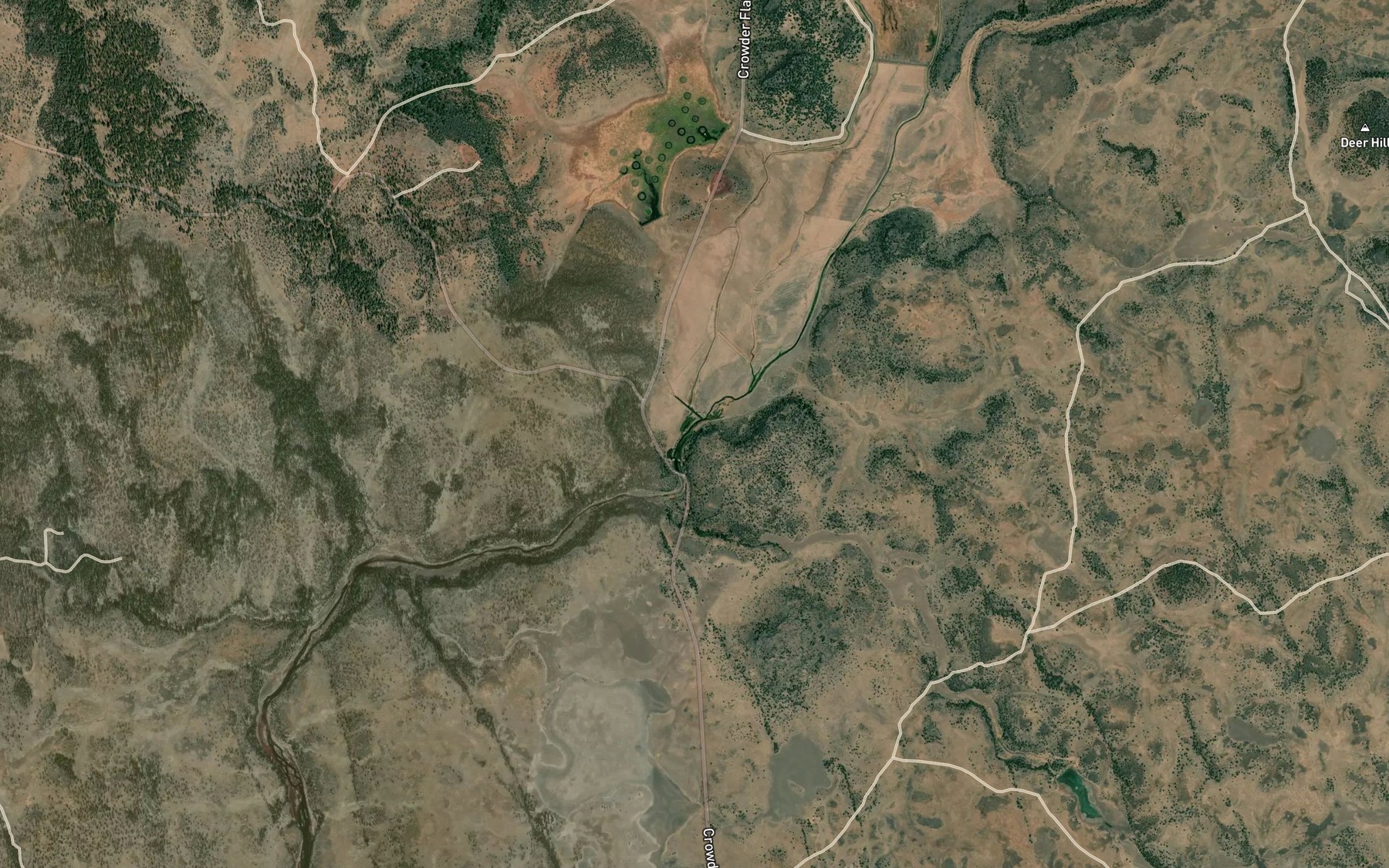 Satellite map of the Willow Creek