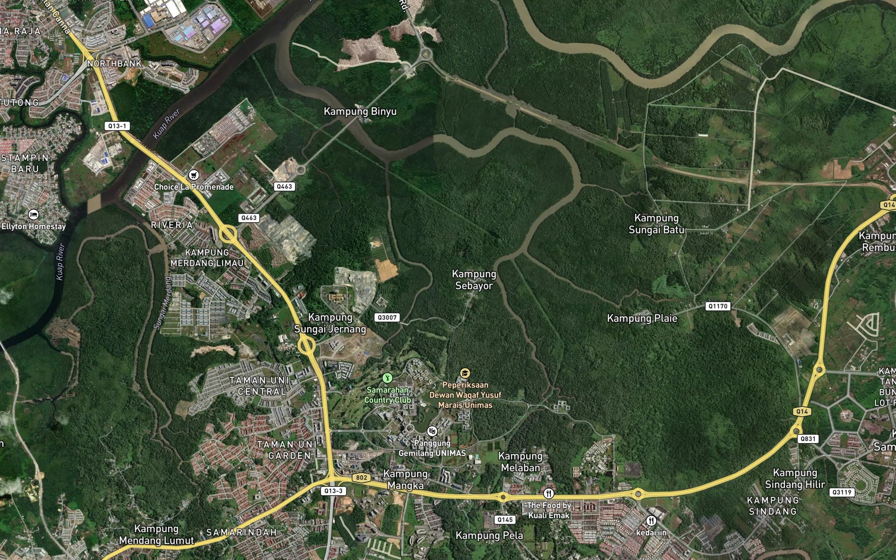 Satellite map of the Sungai Andau