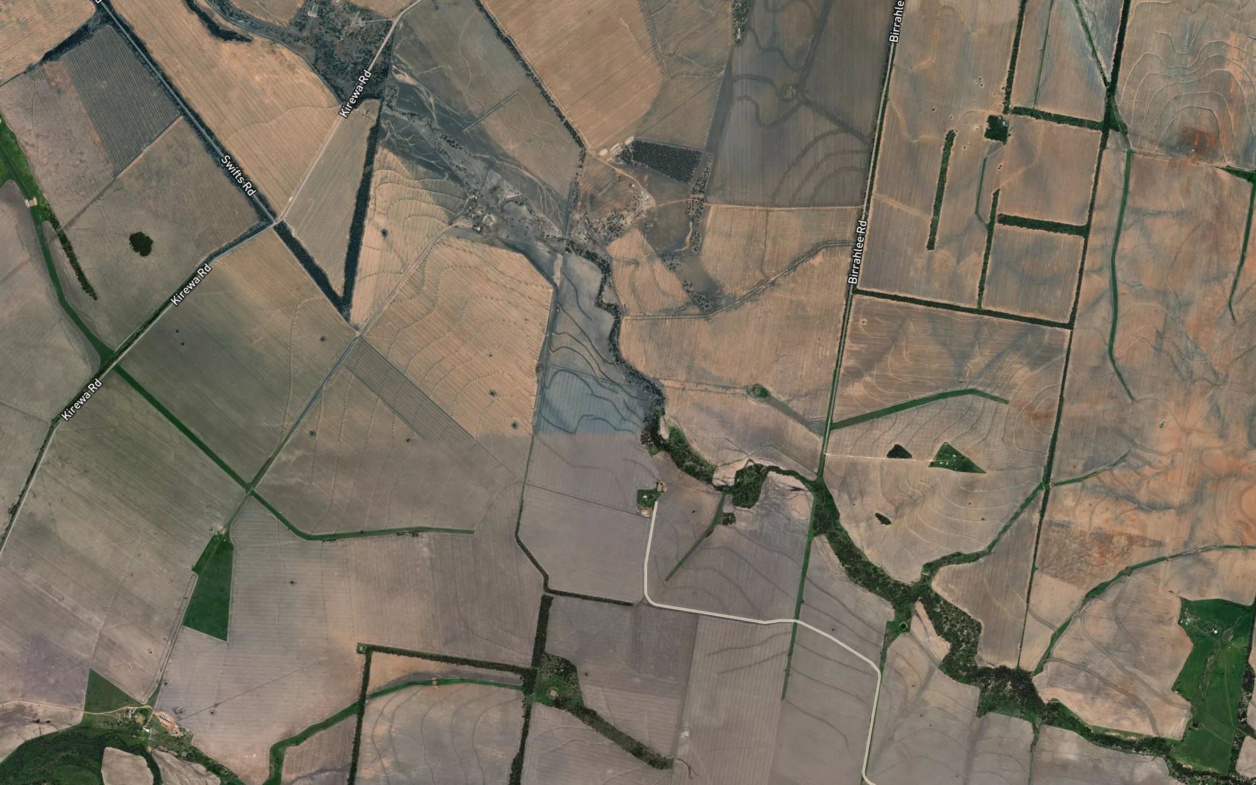 Satellite map of the Tackinbri Creek