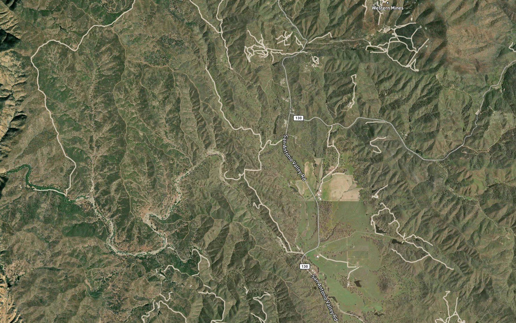 Satellite map of the Sweetwater Creek