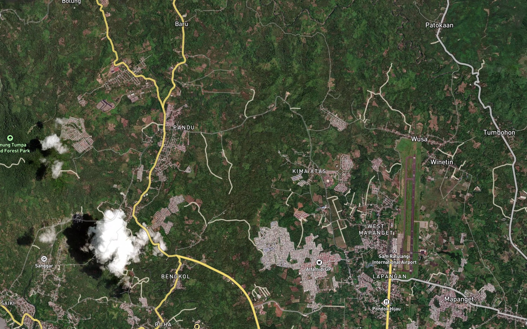 Satellite map of the Kuala Koka