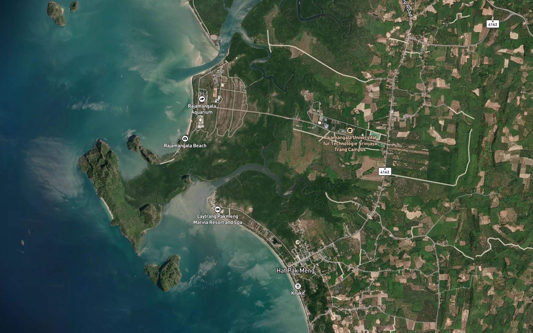 Satellite map of the Khlong Chao Hong