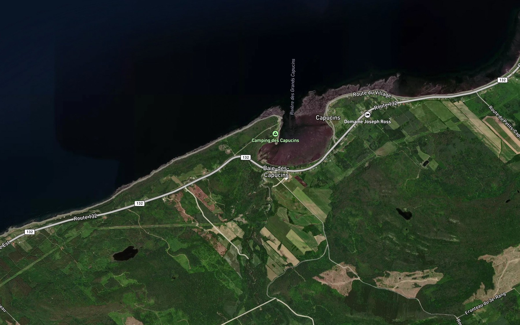 Satellite map of the Riviere des Grands Capucins