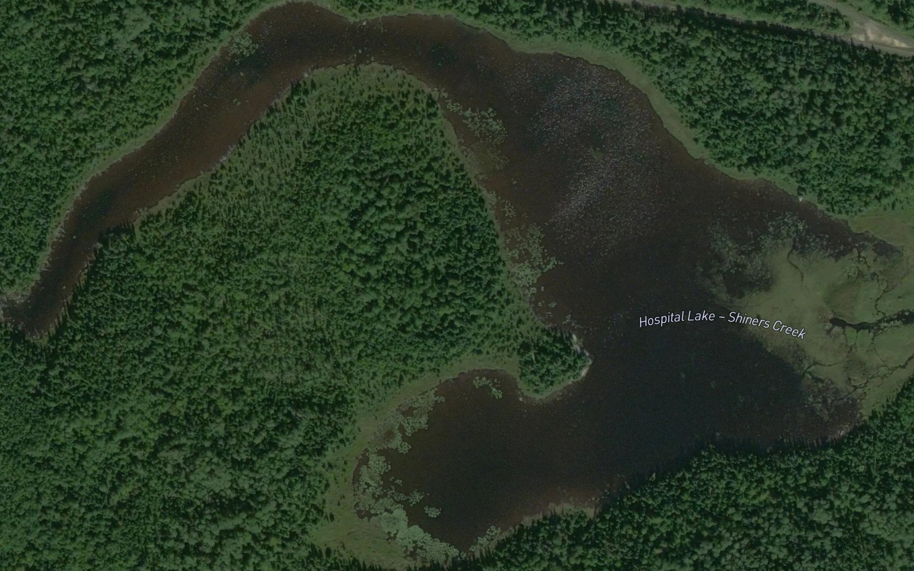 Satellite map of the Hospital Lake