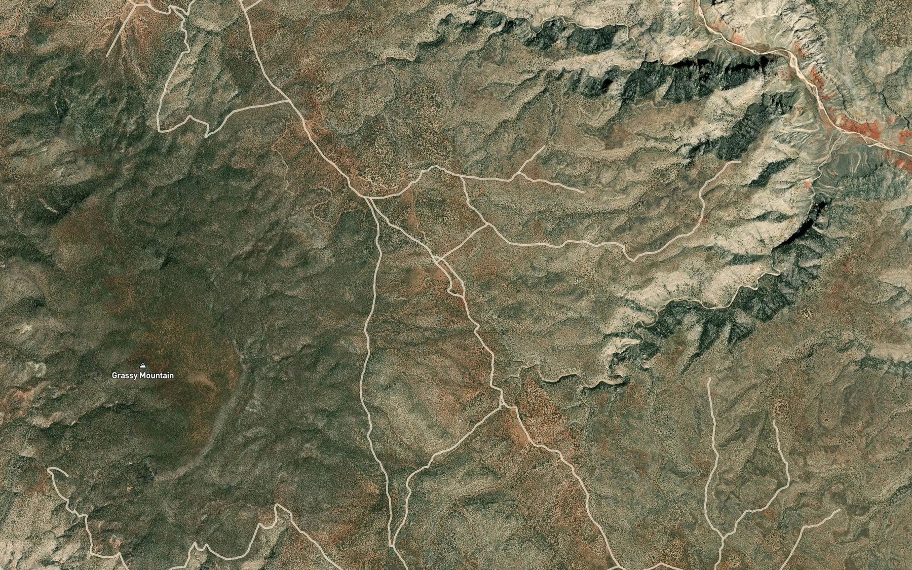 Satellite map of the Pymn Canyon Pond