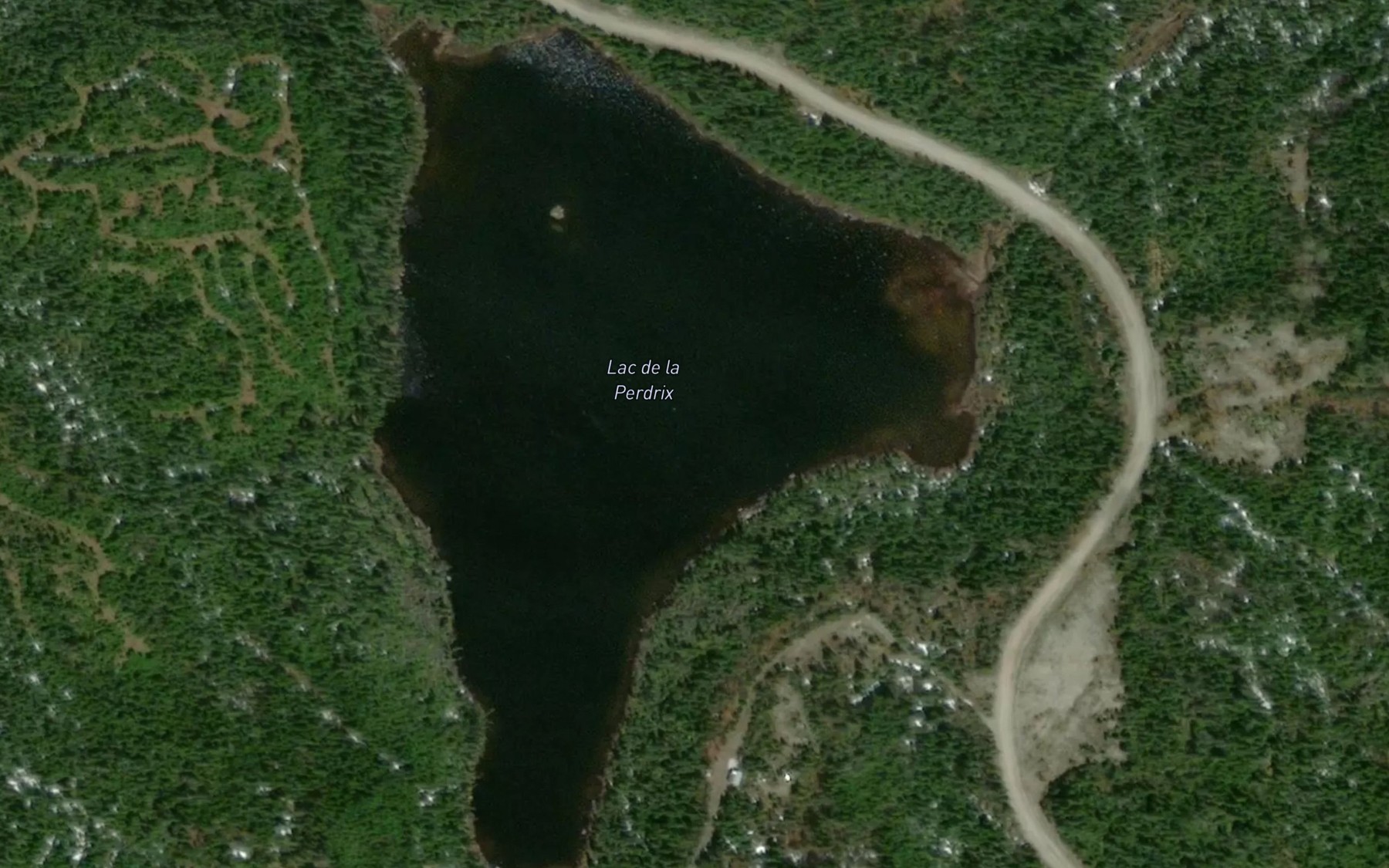 Satellite map of the Lac de la Perdrix