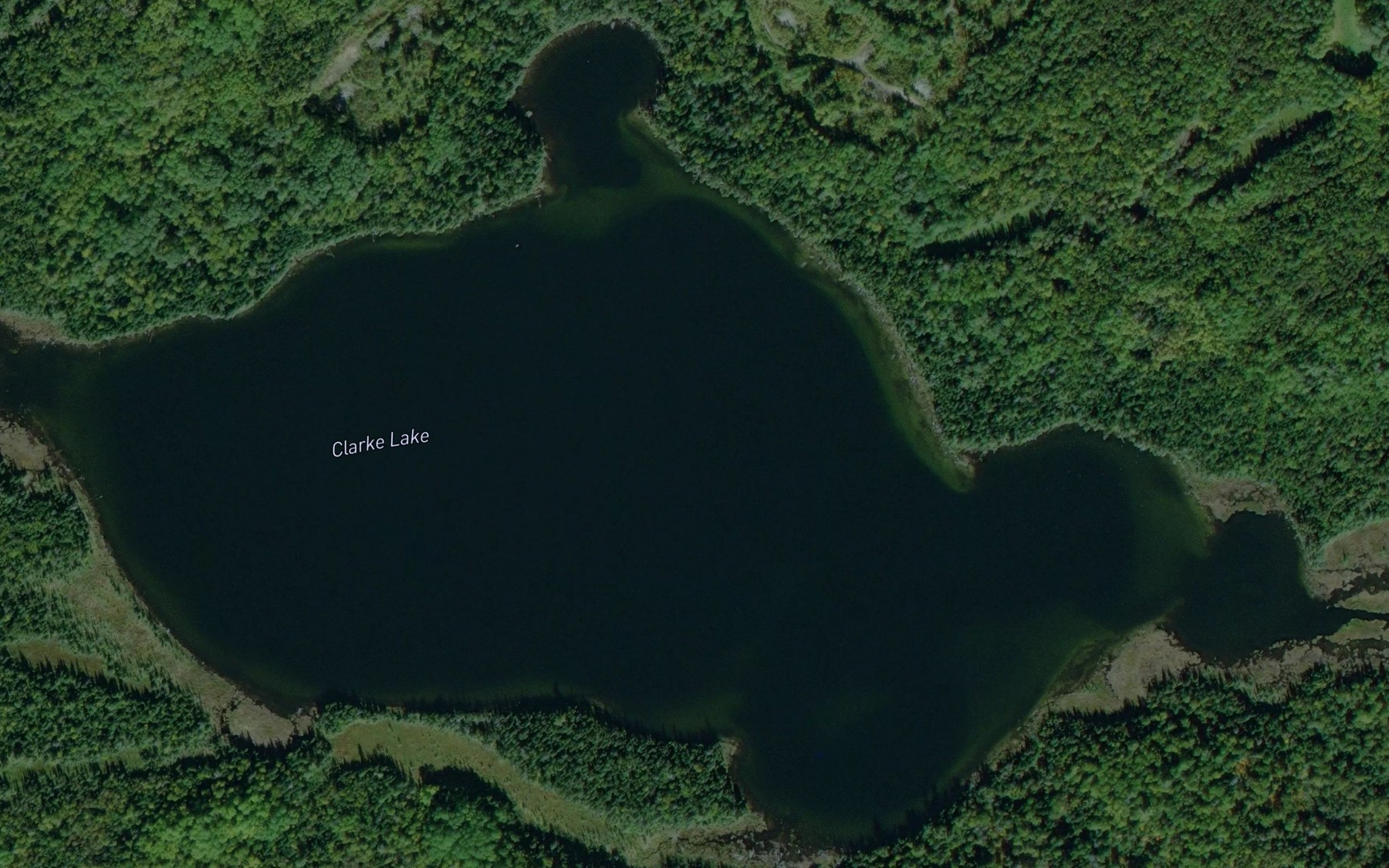 Satellite map of the Clarke Lake